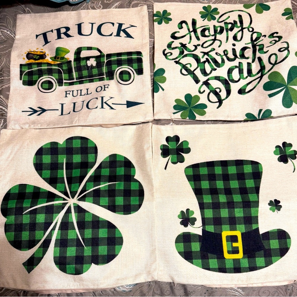 St. Patrick's Day Themed Pillow Covers 18x18